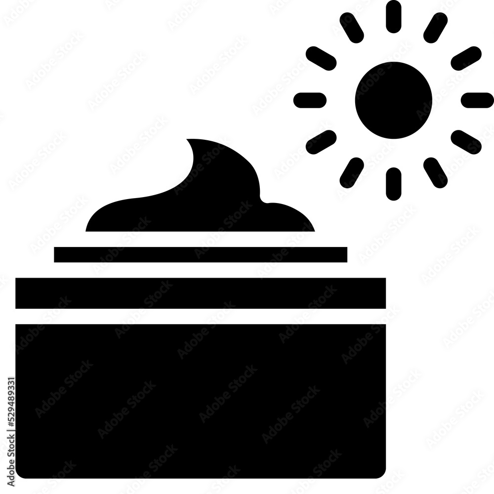 Daily cream icon. Solid design. For presentation.