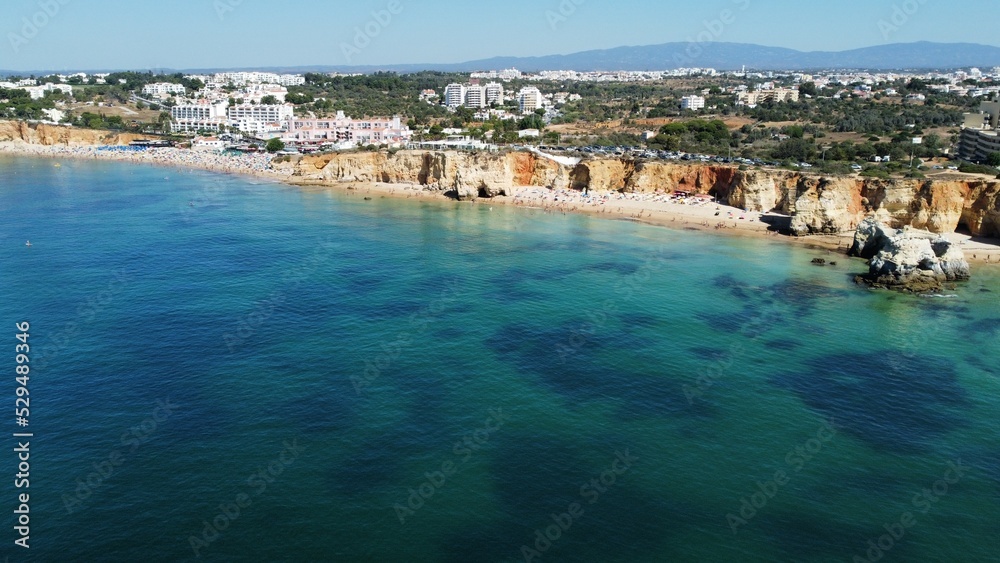 Fototapeta premium Drone shot over Portimao beach