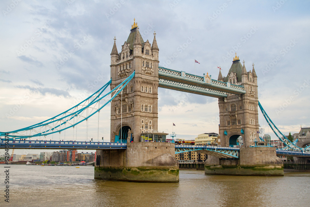 Tower Bridge in London. The main attractions of England