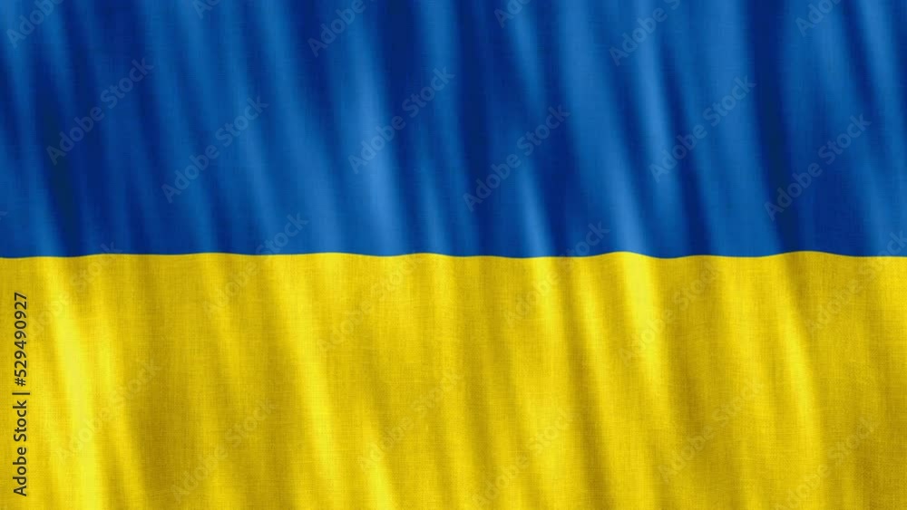 Ukrainian National Flag. Seamless loop animation closeup waving. Ukrainian National Flag. Seamless loop animation closeup waving.