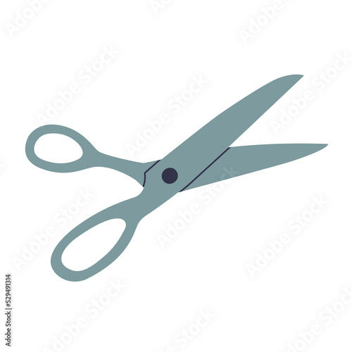 Open household scissors