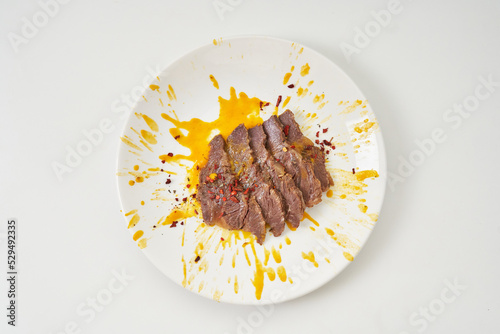 juicy beef in creamy sauce