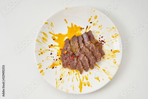 juicy beef in creamy sauce