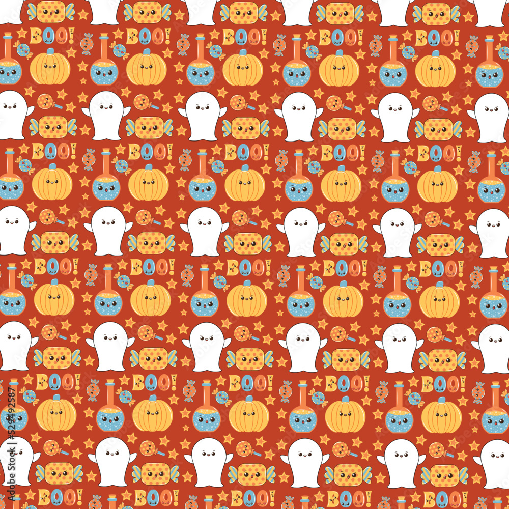 Groovy Retro 90s style Halloween seamless pattern. Hand drawn pattern for Halloween design. Bright cartoon pattern for Halloween. Happy halloween seamless pattern background set. Groovy Retro 90s style Halloween seamless pattern. Hand drawn pattern for Halloween design. Bright cartoon pattern for Halloween. Happy halloween seamless pattern background set.