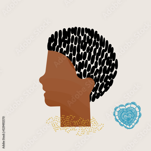 diversity  people - white boy face and black hair vector