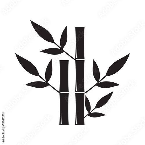 Bamboo vector icon illustration symbol