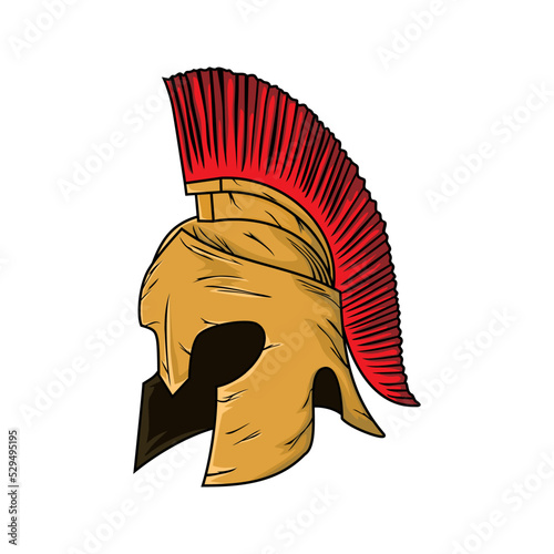 spartan helmet vector illustration. ancient warrior sign and symbol.