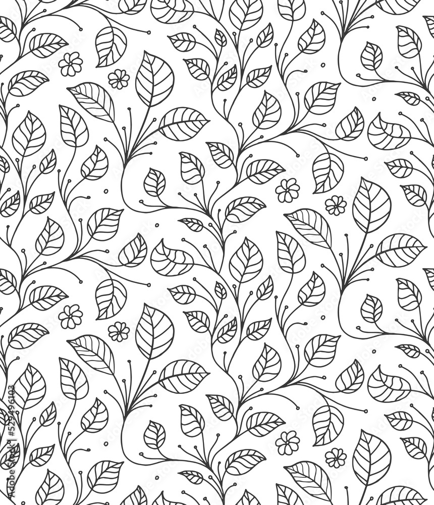 Leaf pattern vector background. Textile decor ornament. Seamless texture retro design. Print flower pattern. Leaf pattern vector background. Textile decor ornament. Seamless texture retro design. Print flower pattern.