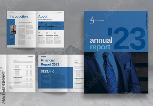 Blue Annual Report Brochure Layout