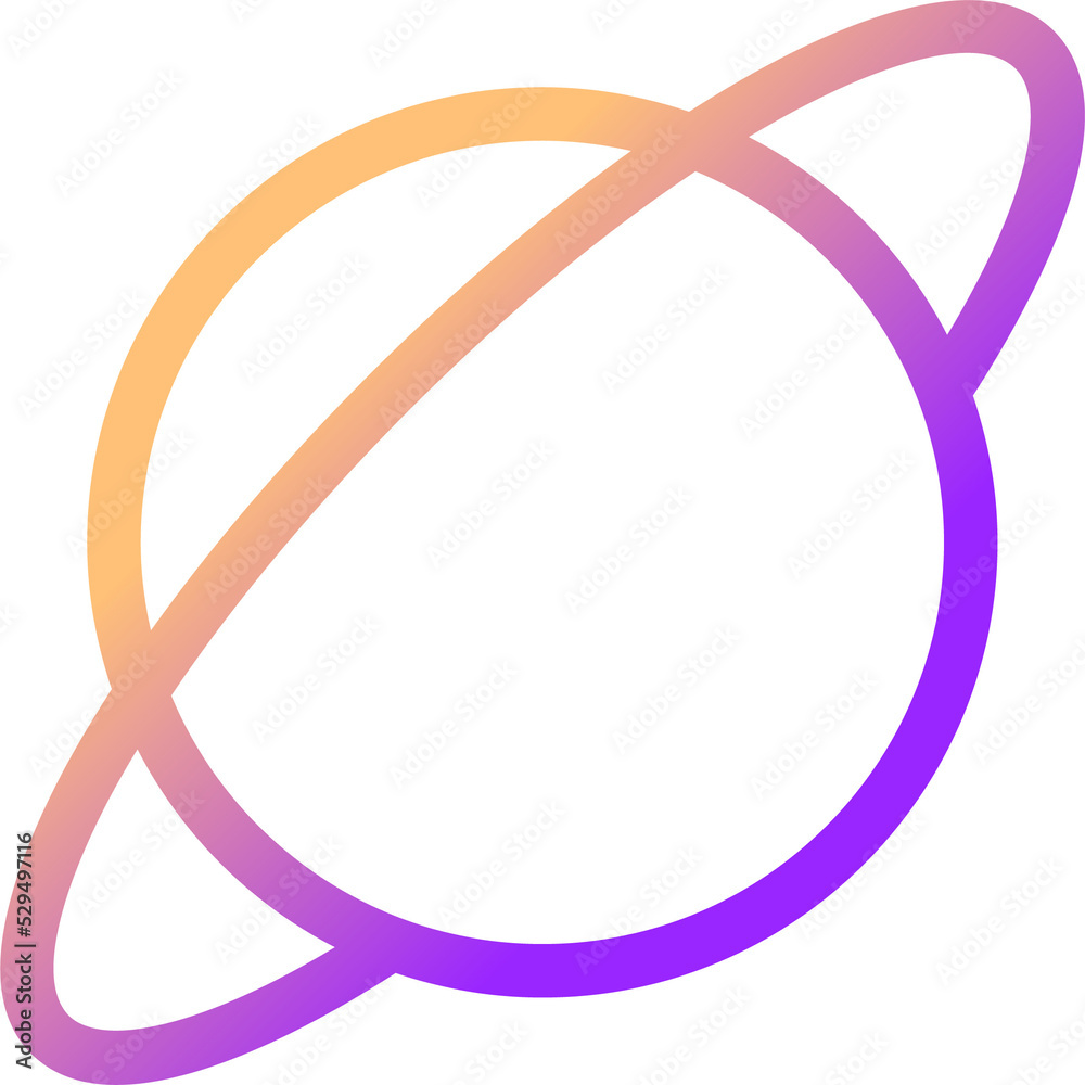 Planet with ring gradient linear ui icon. High school astronomy course. Planetary science. Line color user interface symbol. Modern style pictogram. Raster isolated outline illustration Planet with ring gradient linear ui icon. High school astronomy course. Planetary science. Line color user interface symbol. Modern style pictogram. Raster isolated outline illustration
