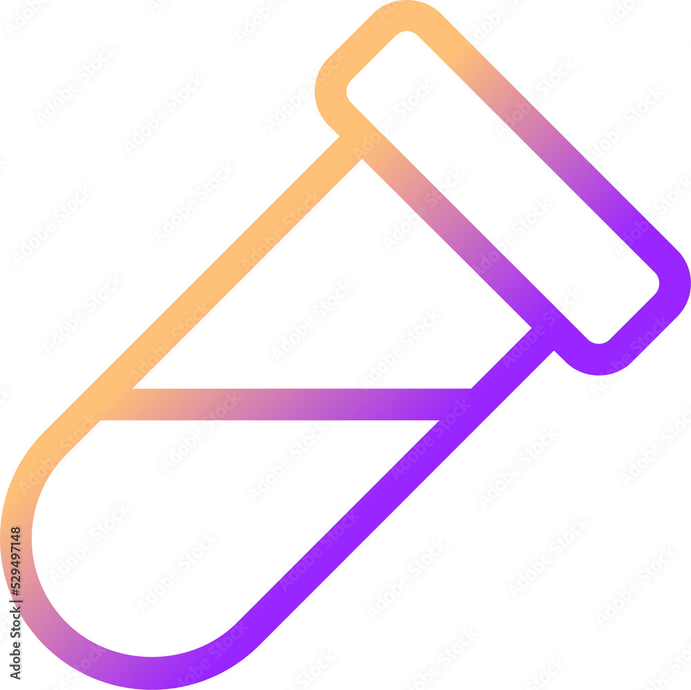 Test tube gradient linear ui icon. Laboratory research. Lab tool. Scientific instrument. Line color user interface symbol. Modern style pictogram. Raster isolated outline illustration Test tube gradient linear ui icon. Laboratory research. Lab tool. Scientific instrument. Line color user interface symbol. Modern style pictogram. Raster isolated outline illustration