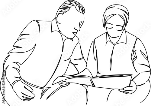 elderly couple reading a newspaper