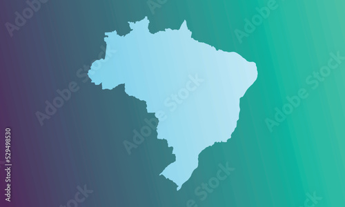 brazil map background with blue and green gradient