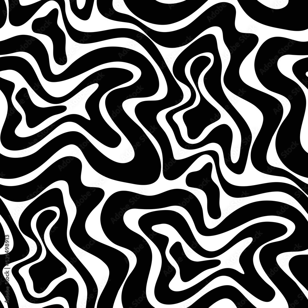 Abstract black and white seamless pattern