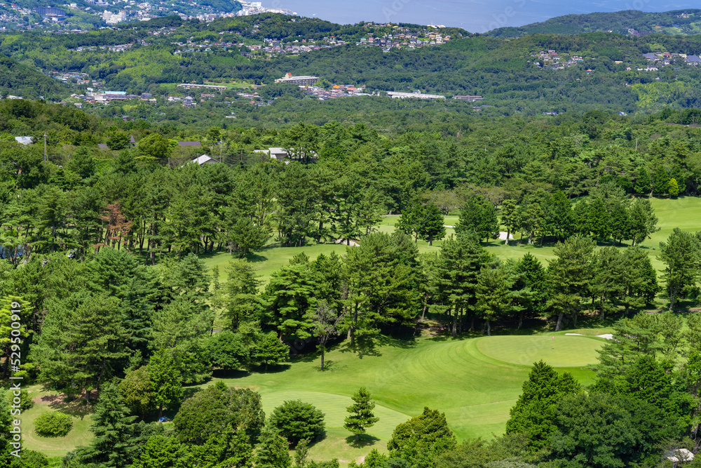 静岡県伊東市 夏の大室山 静岡県伊東市 夏の大室山