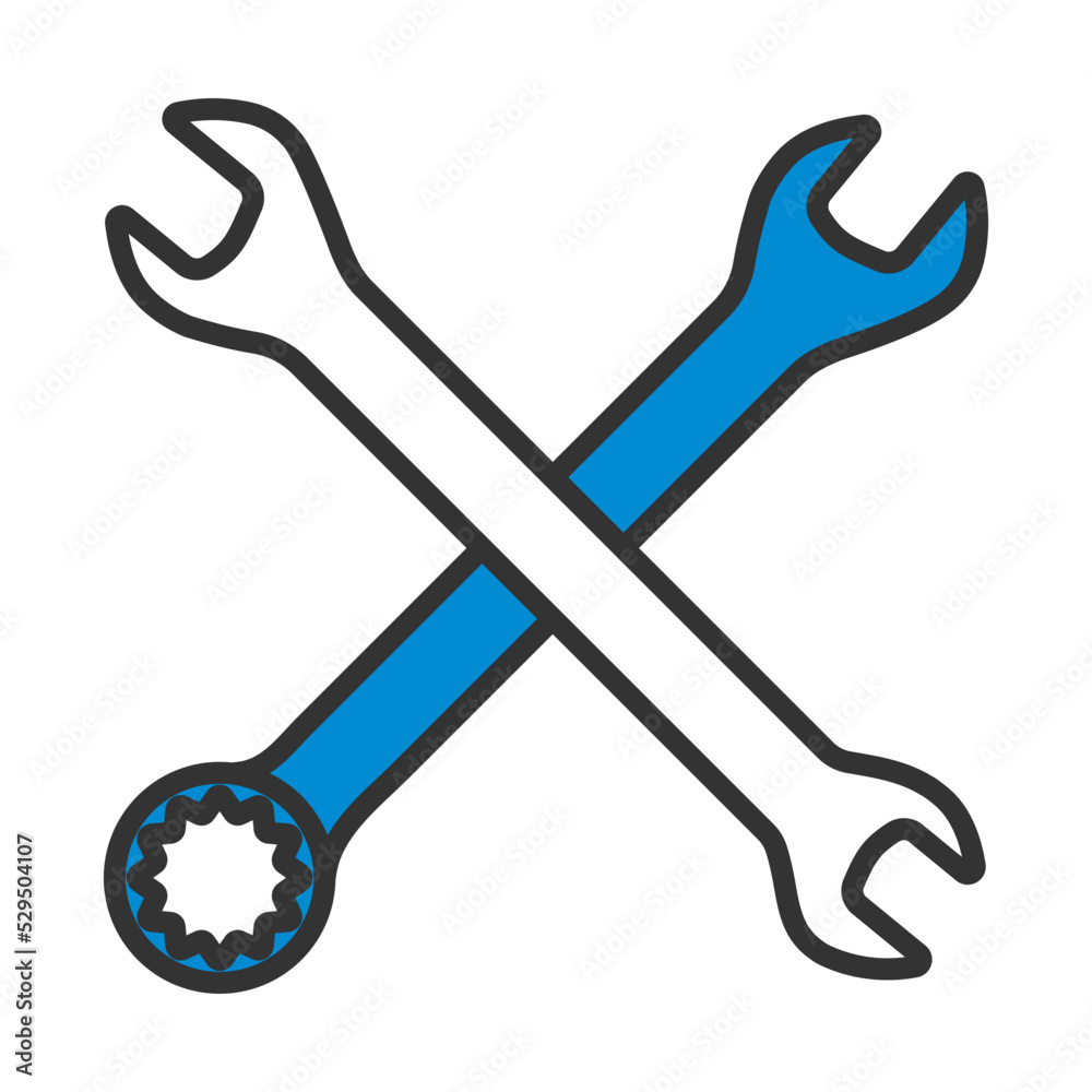Icon Of Crossed Wrench Icon Of Crossed Wrench