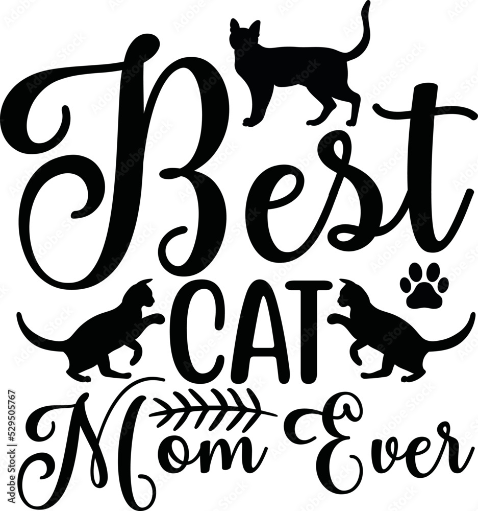 Fototapeta premium Cat svg design cut files
