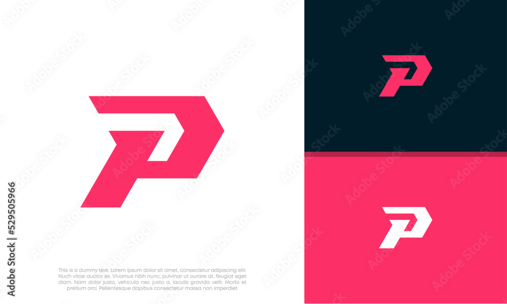 Initial P logo design. Innovative high tech logo template. Initial P logo design. Innovative high tech logo template.