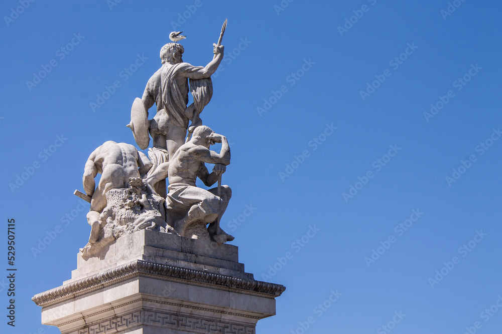 statue of Rome in Piazza Venezia
