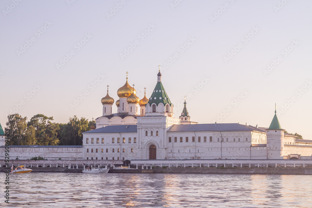 Ipatievsky Monastery in Kostroma in Russia view from the Volga river in summer