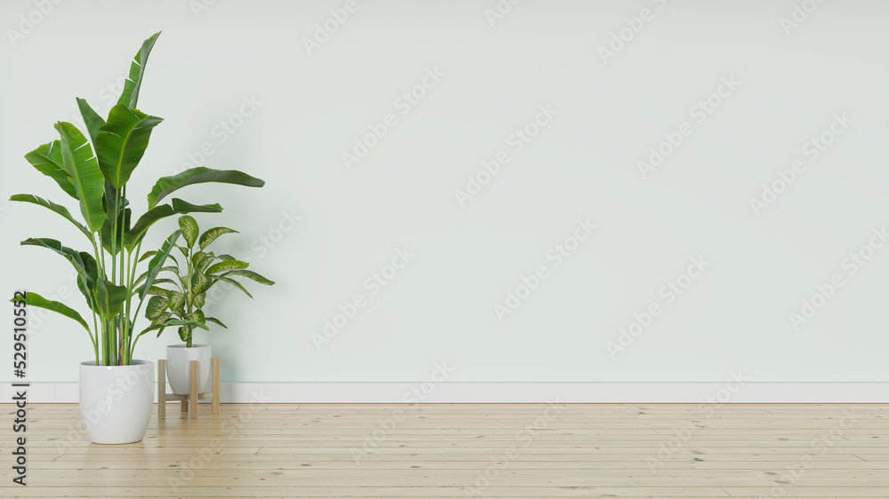 Mock up living room and wall design for text and element in picture, 3D illustration rendering