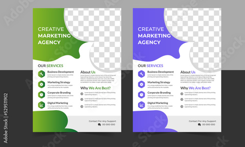 flyer corporate company creative professional attractive minimal abstract marketing informative magazine advertising business flyer leaflet template design