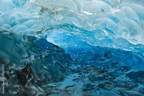 View of Mendenhall Glacier ice caves  Alaska  USA