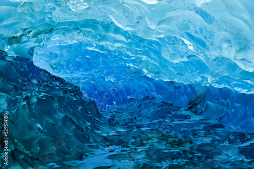 View of Mendenhall Glacier ice caves, Alaska, USA