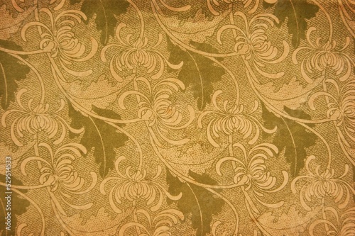 Antique decorative paper with art nouveau print. Early 1900.