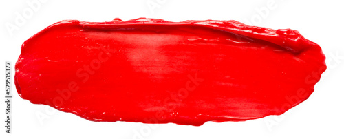 Red glossy acrylic paint brush stroke for Your art design