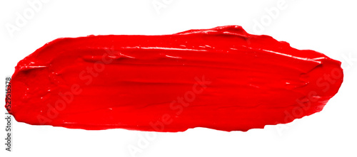 Red glossy acrylic paint brush stroke for Your art design