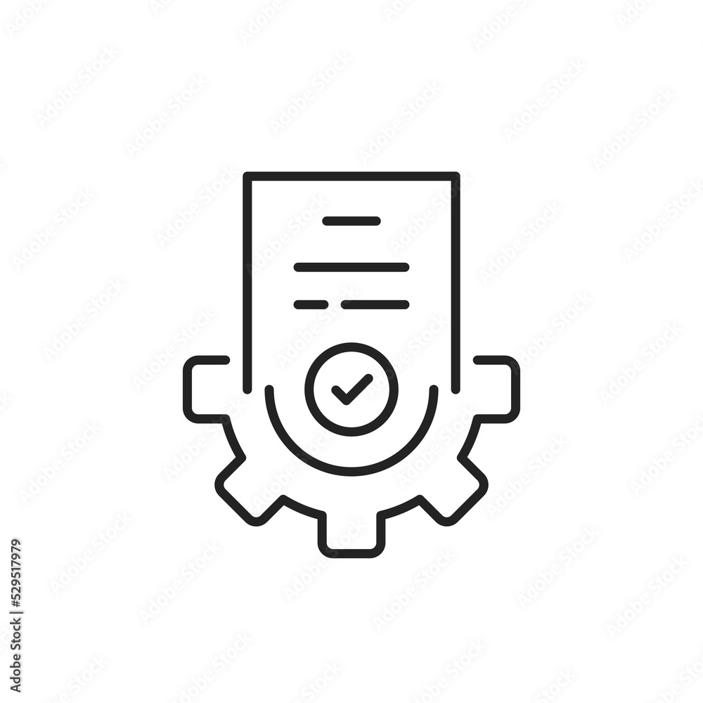 doc with gear icon like approved document flow doc with gear icon like approved document flow