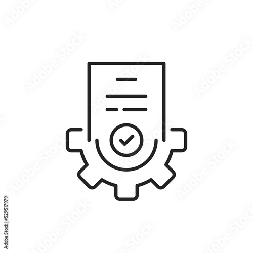 doc with gear icon like approved document flow