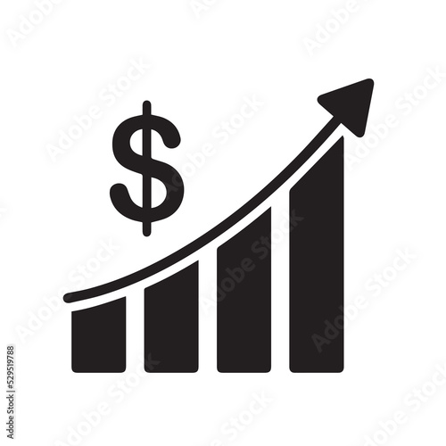 graph with dollar sign
