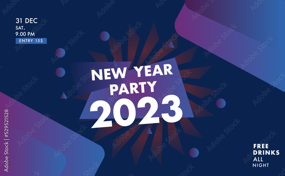 abstract new year party banner 2023 happy new year elements abstract new year party banner 2023 happy new year elements