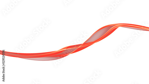 Red semi-transparent isolated ribbon overlay