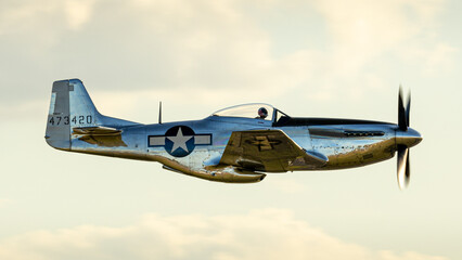 Acrylglasbilder Alte Flugzeuge P-51 Mustang bei Flugshow  © JJW Photography