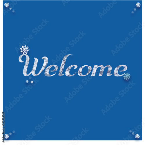 Welcome beautiful colour lettering design.