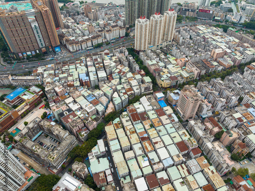 Shenzhen  China  Top view of shenzhen futian district