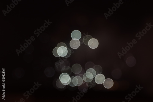 Fireworks at night with bokeh effect