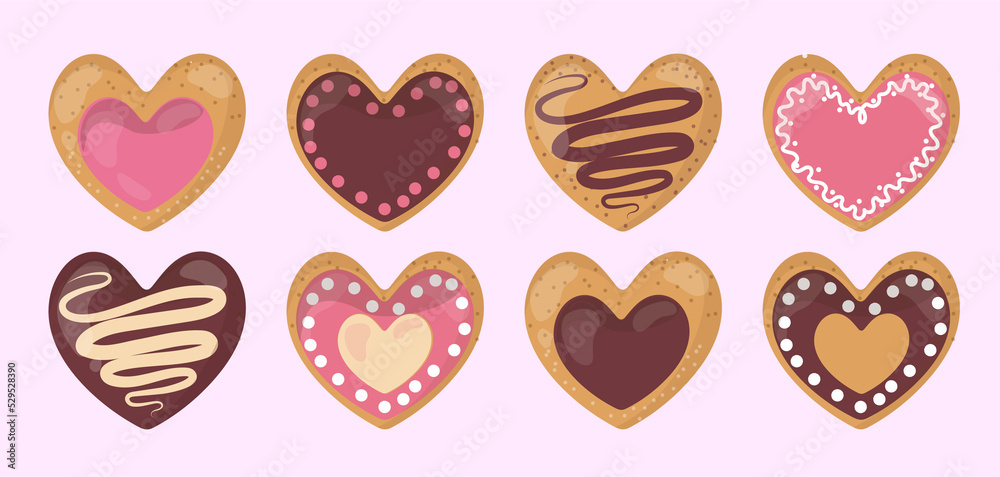 appetizing tasty gingerbread in the form of hearts appetizing tasty gingerbread in the form of hearts