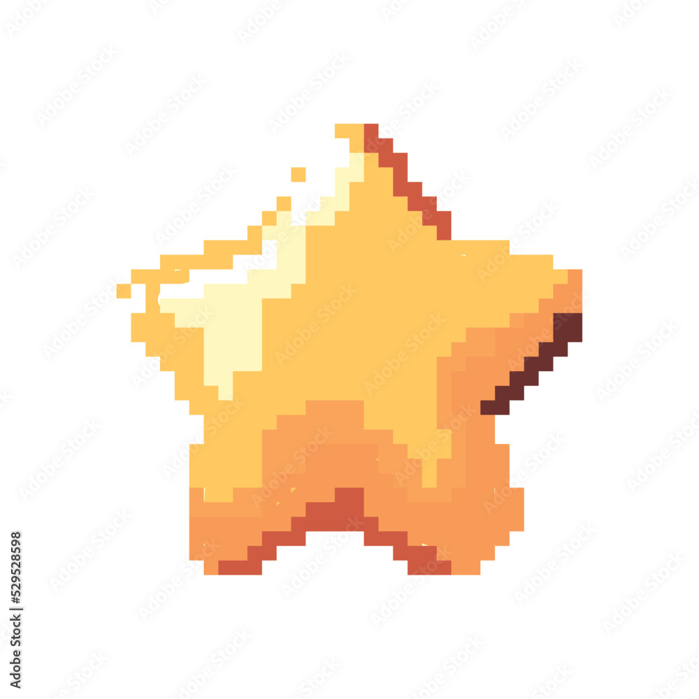 flat pixelated star