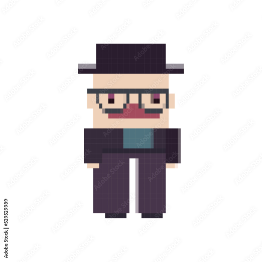 cute flat 8-bit guy cute flat 8-bit guy
