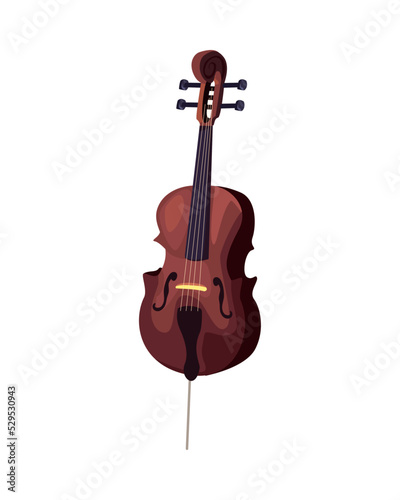 flat realistic cello