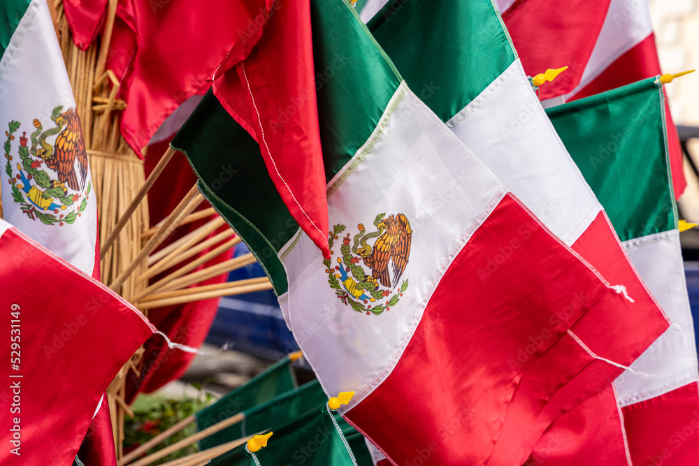 Decoration for mexican festivities, mexican flag day, september 16th