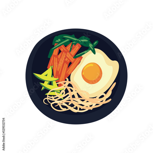 flat bibimbap design