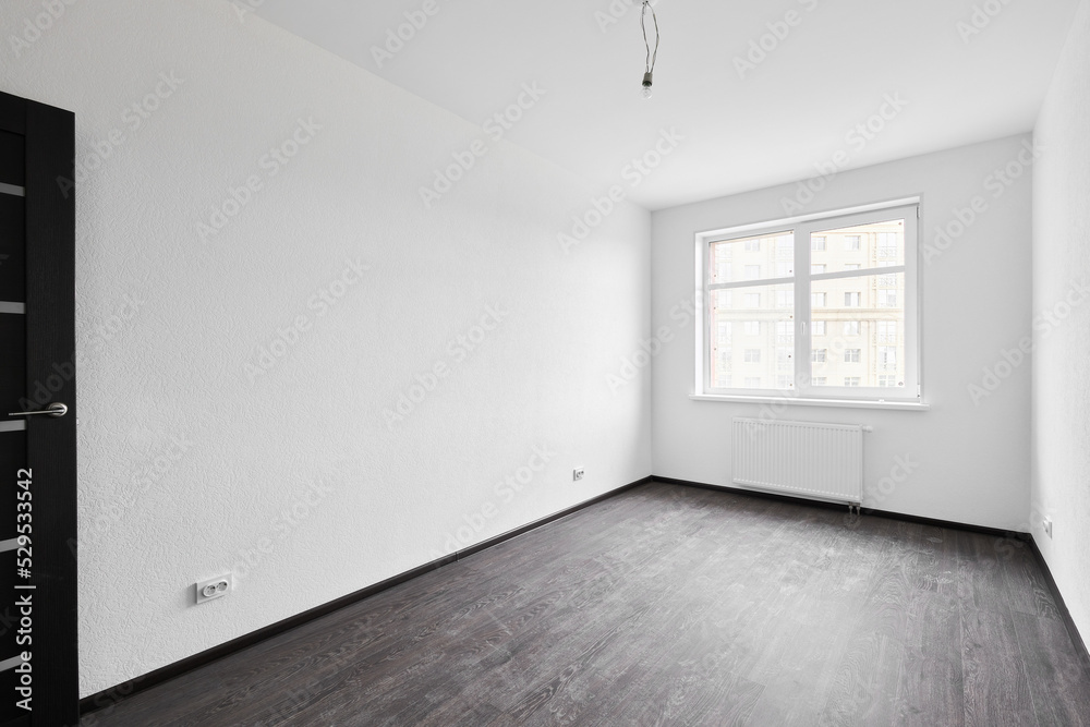 Empty white room without decoration and renovation Empty white room without decoration and renovation