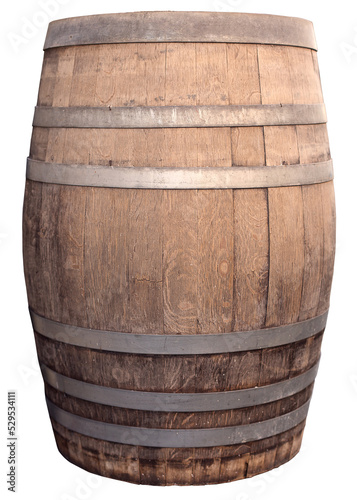 Old barrel isolated on white background