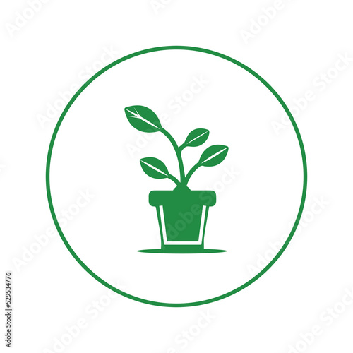Eco nature plant sprout icon | Circle version icon |