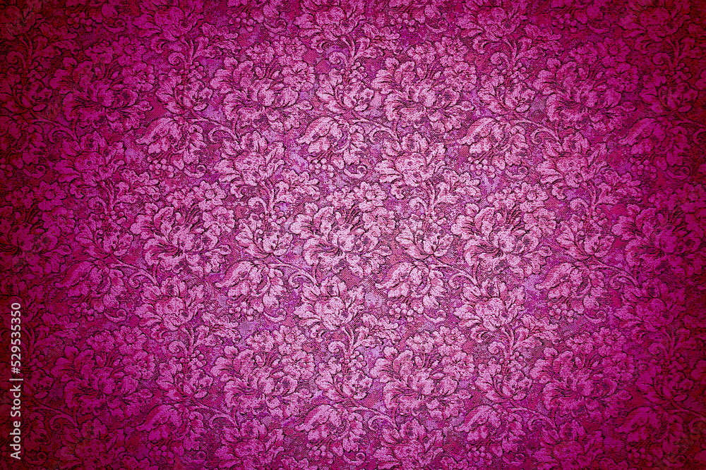 pink floral paper with baroque vignette pink floral paper with baroque vignette